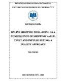 Doctoral thesis in Business administration: Online shopping well-being as a consequence of shopping value, trust and impulse buying: A duality approach