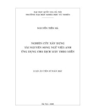 Luận án Tiến sĩ Toán học: Nghiên cứu xây dựng tài nguyên song ngữ Việt - Anh ứng dụng cho dịch máy theo miền