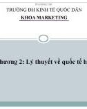 Bài giảng Marketing quốc tế: Chương 2 - Lý thuyết về quốc tế hóa