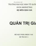 Bài giảng Quản trị giá: Chương 1 - TS. Đỗ Khắc Hưởng