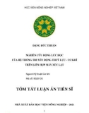 Tóm tắt luận án Tiến sĩ Kỹ thuật cơ khí: Nghiên cứu động lực học của hệ thống truyền động thuỷ lực - Cơ khí trên liên hợp máy xúc lật