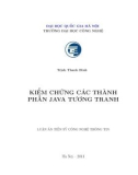 Luận án Tiến sĩ Công nghệ thông tin: Kiểm chứng các thành phần java tương tranh