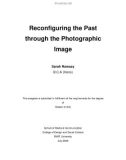 Master’s thesis of Arts: Reconfiguring the past through the photographic image