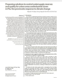 Proposing solutions to control watersupply reserves and quality for urban areas andindustrial zones in Phu Yen provinceto response to climate change