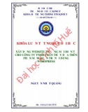 Khóa luận tốt nghiệp: Xây dựng website thương mại điện tử cho Công ty trách nhiệm hữu hạn Toàn Thủy dựa trên phần mềm quản trị nội dung WordPress