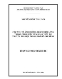 Luận văn Thạc sĩ Kinh tế: Các yếu tố ảnh hưởng đến sự hài lòng trong công việc của nhân viên tại Truyền Tải Điện Thành phố Hồ Chí Minh