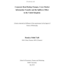 Doctoral thesis of Philosophy: Corporate bond rating changes, cross-market information transfer and the spillover effect in the United Kingdom