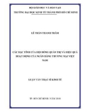 Luận văn Thạc sĩ Kinh tế: Các đặc tính của Hội đồng quản trị và hiệu quả hoạt động của ngân hàng thương mại Việt Nam