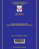 Luận văn Thạc sĩ Kỹ thuật điện tử: Tối ưu hóa sa thải dựa trên phương trình chuyển động quay của rotor