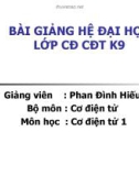 Các khái niệm hệ thống cơ điện tử