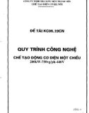 Báo cáo: Quy trình công nghệ chế tạo động cơ điện một chiều 200k W-750/ph-440V