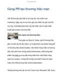 Cùng PR tạo thương hiệu mạn