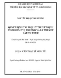 Luận văn Thạc sĩ Kinh tế: Quyết định tài trợ, lý thuyết định thời điểm thị trường và lý thuyết đầu tư thực