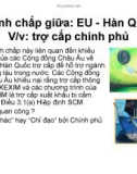 Bài giảng tranh chấp giữa: EU - Hàn Quốc về việc trợ cấp chính phủ