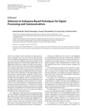 Báo cáo hóa học: Editorial Advances in Subspace-Based Techniques for Signal Processing and Communications