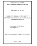 Tóm tắt Luận án Tiến sĩ Khoa học vật liệu: Nghiên cứu chế tạo và tính chất từ của pherit ganet R3Fe5O12 (R = Y, Gd, Tb, Dy, Ho) kích thước nanomet