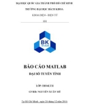 Báo cáo Matlab: Đại số tuyến tính