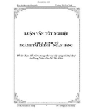 Luận văn: Hạn chế rủi ro trong cho vay xây dựng nhà tại Quỹ tín Dụng Nhân Dân Xã Vân Diên