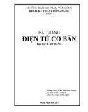 Bài giảng Điện tử cơ bản - ĐH Phạm Văn Đồng