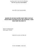 Tóm tắt Luận án Tiến sĩ Kỹ thuật hóa học: Nghiên cứu hệ vận chuyển thuốc trên cơ sở hạt micro-nano chitosan và vật liệu hydrogel y sinh nhạy nhiệt độ, nhạy pH