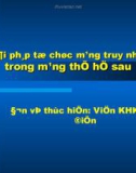 Giải pháp tổ chức mạng truy nhập trong mạng thế hệ sau