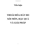 Tiểu luận: Thoái hóa đất do xói mòn, hậu quả và giải pháp