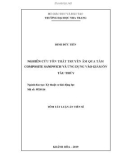 Tóm tắt Luận án Tiến sĩ: Nghiên cứu tổn thất truyền âm qua tấm composite sandwich và ứng dụng vào giảm ồn tàu thủy