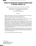 Kết quả phẫu thuật cắt lách điều trị vỡ lách do chấn thương tại Bệnh viện Quân y 103