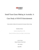 Master’s thesis of Design: Small team game making in Australia: A case study of GOATi entertainment