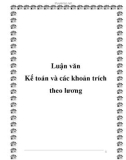 Luận văn Kế toán và các khoản trích theo lương