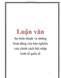 Luận văn: Sự hình thành và những hoạt động của ban nghiên cứu chính sách hội nhập kinh tế quốc tế