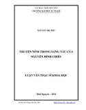 Luận văn Thạc sĩ Khoa học: Truyện Nôm trong sáng tác của Nguyễn Đình Chiểu