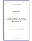 Luận văn Thạc sĩ Quản lý công: Cơ chế phối hợp của Trung ương Hội Liên hiệp Phụ nữ Việt Nam trong tham gia quản lý nhà nước