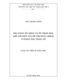 Luận án tiến sĩ Toán học: Bài toán ổn định và ổn định hóa đối với một số lớp phương trình vi phân bậc phân số