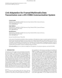 Báo cáo hóa học: Link Adaptation for Framed Multimedia Data Transmission over a DS-CDMA Communication System