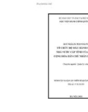 Tóm tắt Luận án Tiến sĩ Quản lý công: Tổ chức bộ máy hành chính nhà nước cấp tỉnh của nước Cộng hòa Dân chủ Nhân dân Lào