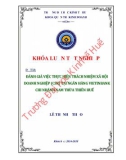 Khóa luận tốt nghiệp Quản trị kinh doanh: Đánh giá việc thực hiện trách nhiệm xã hội doanh nghiệp (CSR) tại ngân hàng Vietinbank chi nhánh Nam Thừa Thiên Huế