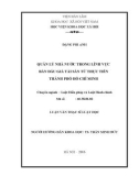 Luận văn Thạc sĩ Luật học: Quản lý nhà nước trong lĩnh vực bán đấu giá tài sản từ thực tiễn thành phố Hồ Chí Minh