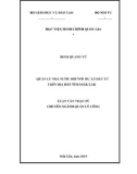 Luận văn Thạc sĩ Quản lý công: Quản lý nhà nước đối với dự án đầu tư trên địa bàn tỉnh Đắk Lắk