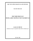 Luận án Tiến sĩ Lý luận và lịch sử nhà nước và pháp luật: Thực hiện pháp luật thi đua, khen thưởng ở Việt Nam hiện nay