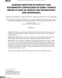 Nghiên cứu giảm tử vong và các tai biến sau phẫu thuật ở người bệnh cao tuổi điều trị tại Bệnh viện Chấn thương chỉnh hình Nghệ An