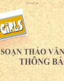 Cách thức soạn thảo thông báo