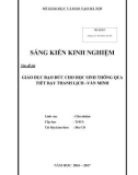 Sáng kiến kinh nghiệm THCS: Giáo dục đạo đức cho học sinh thông qua tiết dạy thanh lịch-văn minh