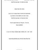 Luận văn Thạc sĩ Khoa học Thông tin thư viện: Quản lý và khai thác nguồn tin nội sinh tại trung tâm Thông tin thư viện trường Đại học Sư phạm Hà Nội