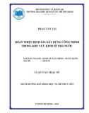 Luận văn Thạc sĩ Kinh tế: Hoàn thiện định giá xây dựng công trình trong khu vực kinh tế nhà nước