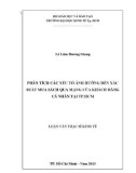 Luận văn Thạc sĩ Kinh tế: Phân tích các yếu tố ảnh hưởng đến xác suất mua sách qua mạng của khách hàng cá nhân tại TP.HCM