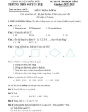 Đề thi học kì 2 môn Toán lớp 6 năm 2022-2023 có đáp án - Trường THCS Nguyễn Huệ, Châu Đức