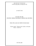 Tóm tắt Luận án Tiến sĩ Toán học: Về một số lớp phương trình parabolic không địa phương