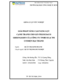Khóa luận tốt nghiệp Quản trị kinh doanh: Giải pháp nâng cao năng lực cạnh tranh cho sản phẩm Daco Greenlight của công ty TNHH SX & TM Cơ điện Đại Thành