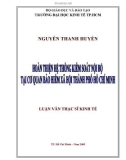 Luận văn Thạc sĩ Kinh tế: Hoàn thiện hệ thống kiểm soát nội bộ tại cơ quan bảo hiểm xã hội thành phố Hồ Chí Minh